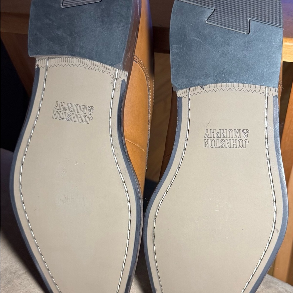 Johnston & Murphy Men's Brown Leather Derbys - Picture 6 of 8